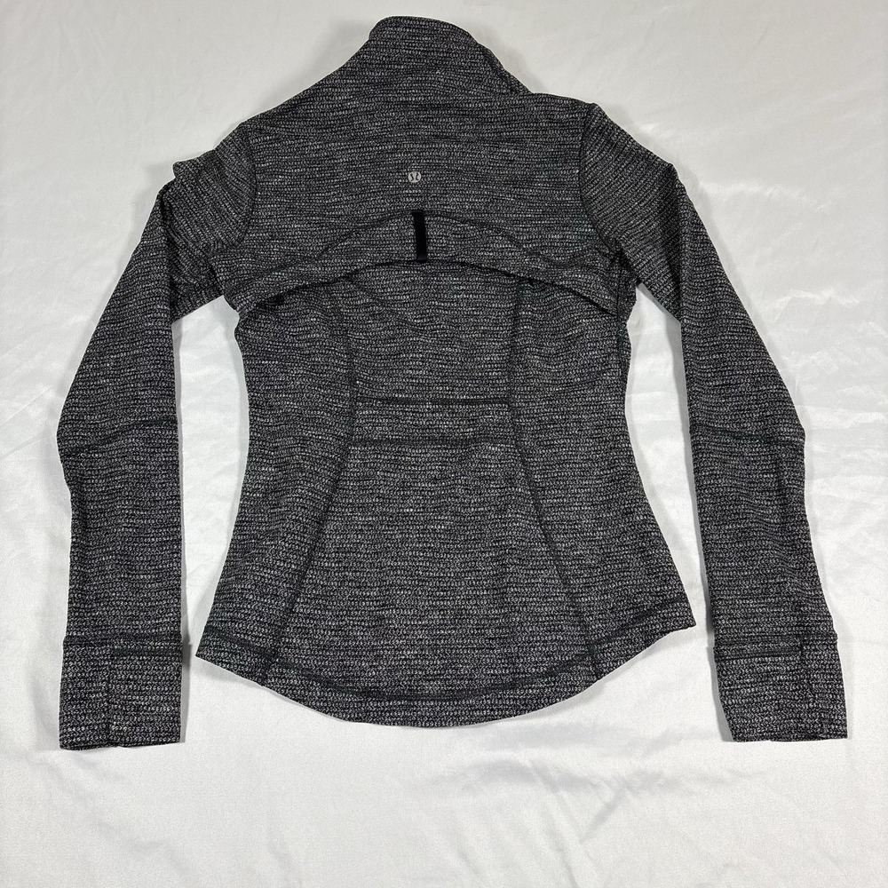 Lululemon Womens Define Jacket Luon Heathered Black Sz 6 Zip Pockets Full Length - Picture 3 of 11